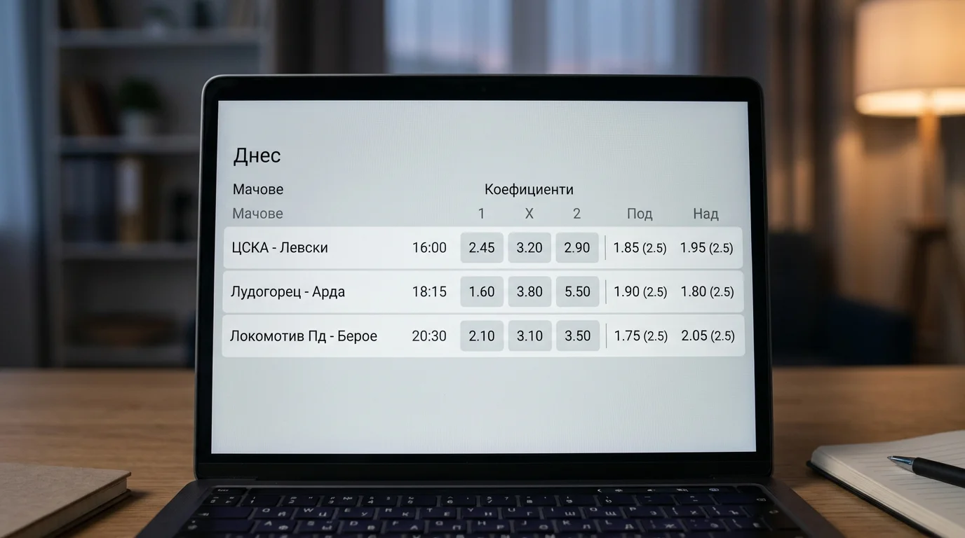 Чист интерфейс с три реда числови данни