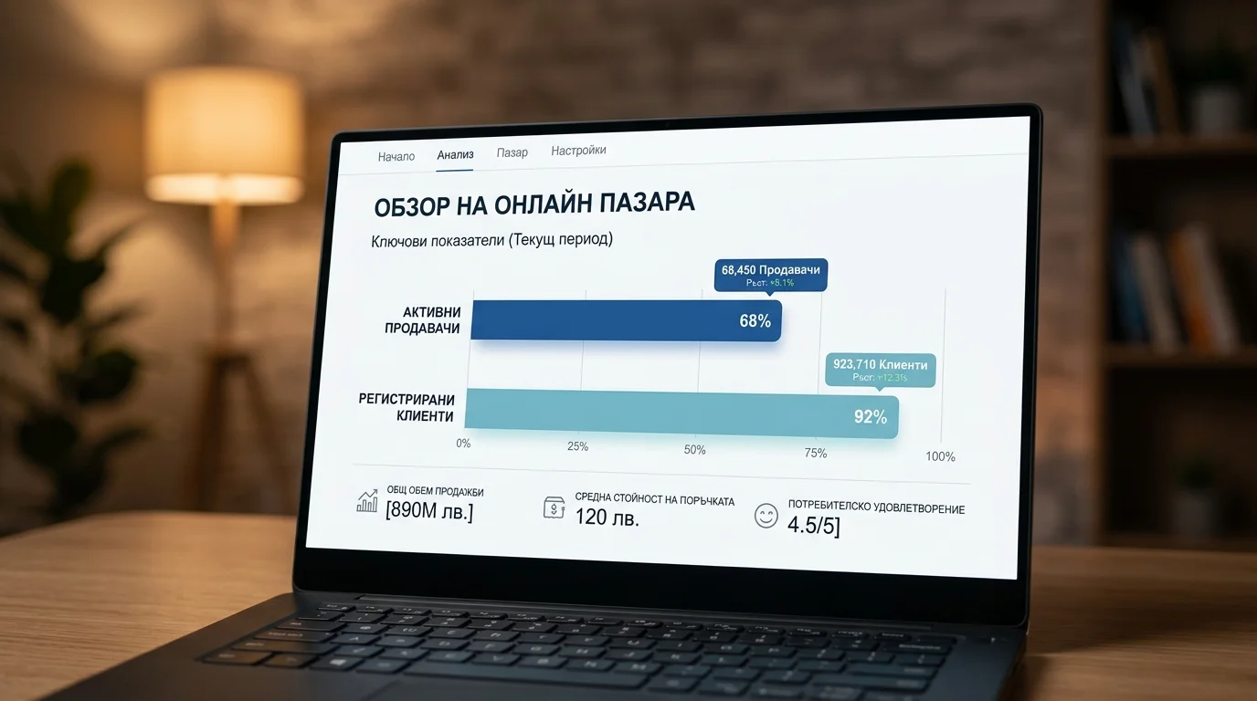 Лаптоп с проста инфорграфика на екран