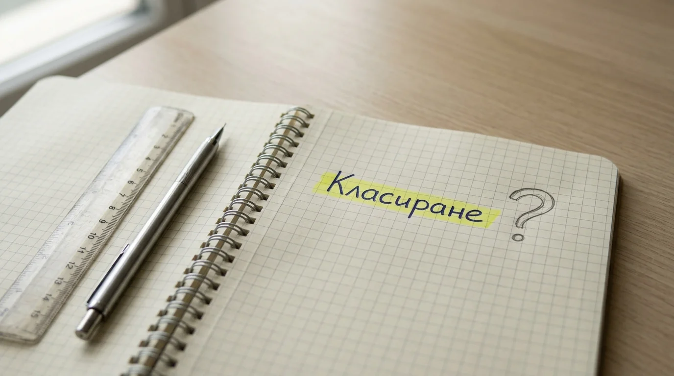 Бележник с дума с въпросителна, написана с маркер